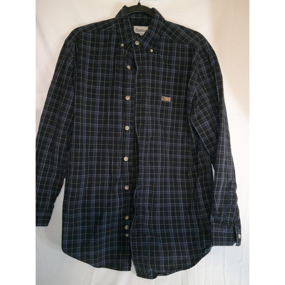 Carhartt‎ Mens Long Sleeve Button Down Plaid Shirt Casual Workwear Small